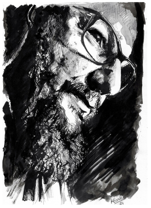 Self Portrait - 11.2022 图画, 11.7x8.3 in