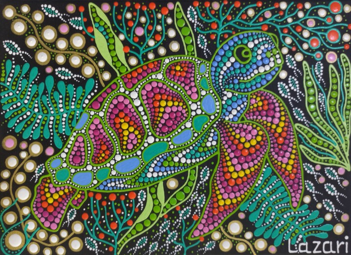 Turtle 2 绘画, 9.8x13.8 in