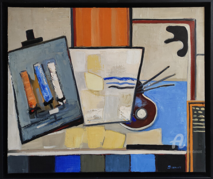 In the studio 绘画, 21.3x25.6 in