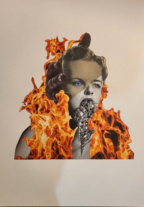 Fire 拼贴, 16.5x11.7 in