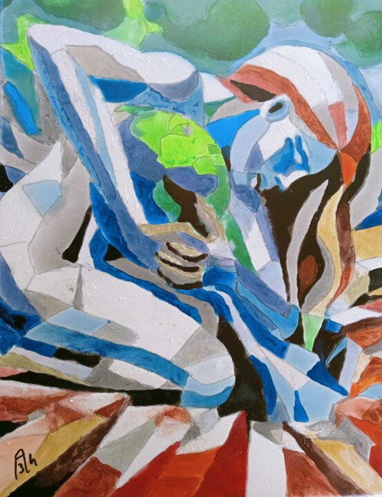 La femme créatrice de matière 绘画, 19.7x15.8 in