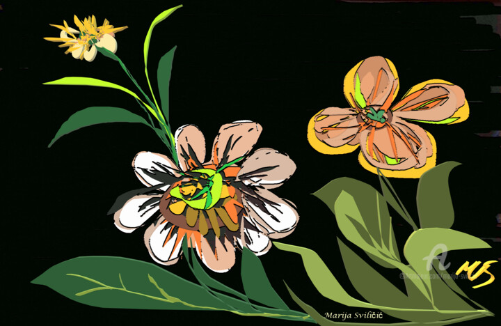 Digital Arts titled "Flower game digital…" by Marija Sviličić, Original Artwork, 3D Modeling