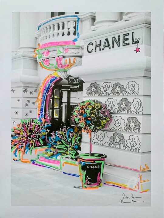 Chanel Balcony 图画, 15.8x11.8 in