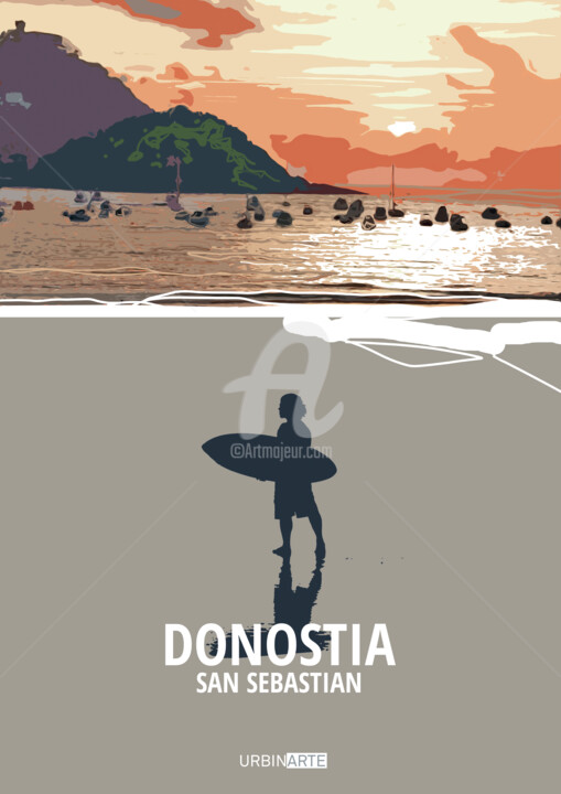 Bahia Donostia_03 数字艺术, 23.4x16.5 in