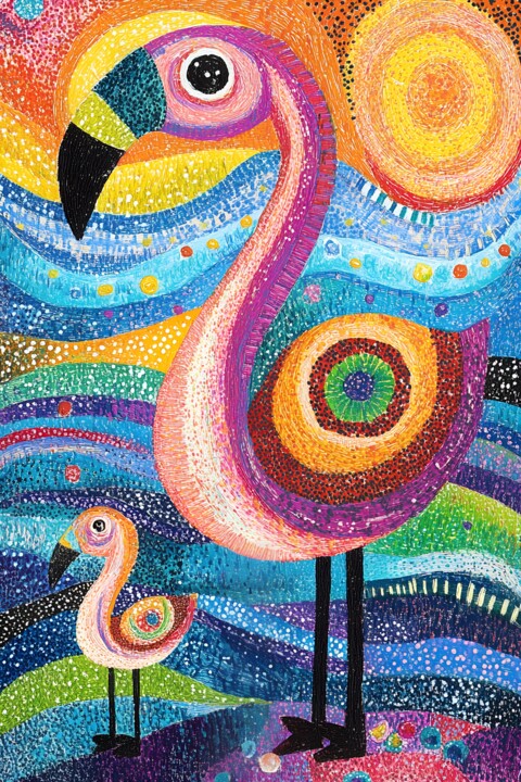 Flamingo Dreamscape 数字艺术