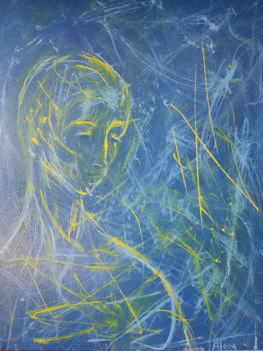 Untitled (A088) 绘画, 18x14 in