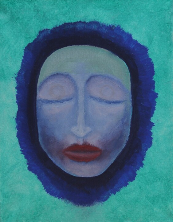 Mask 绘画, 14.2x11 in