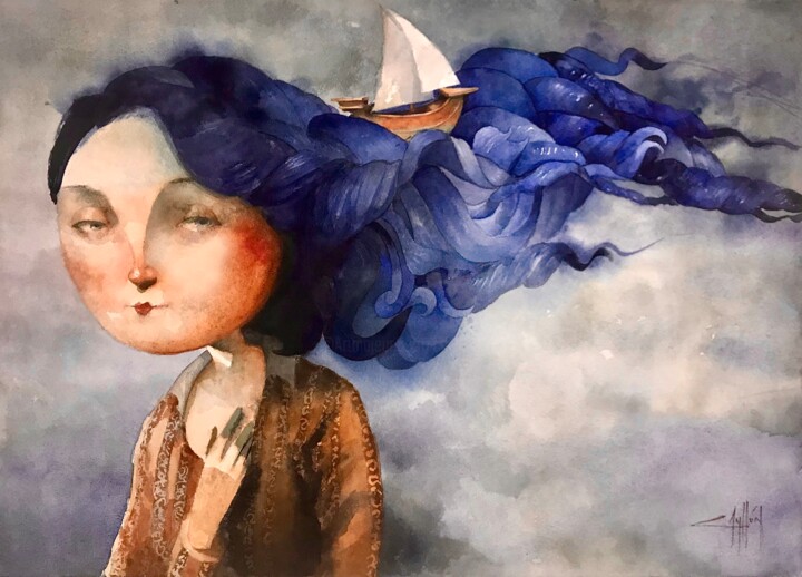 Marejada Schilderij, 21,3x28,4 in