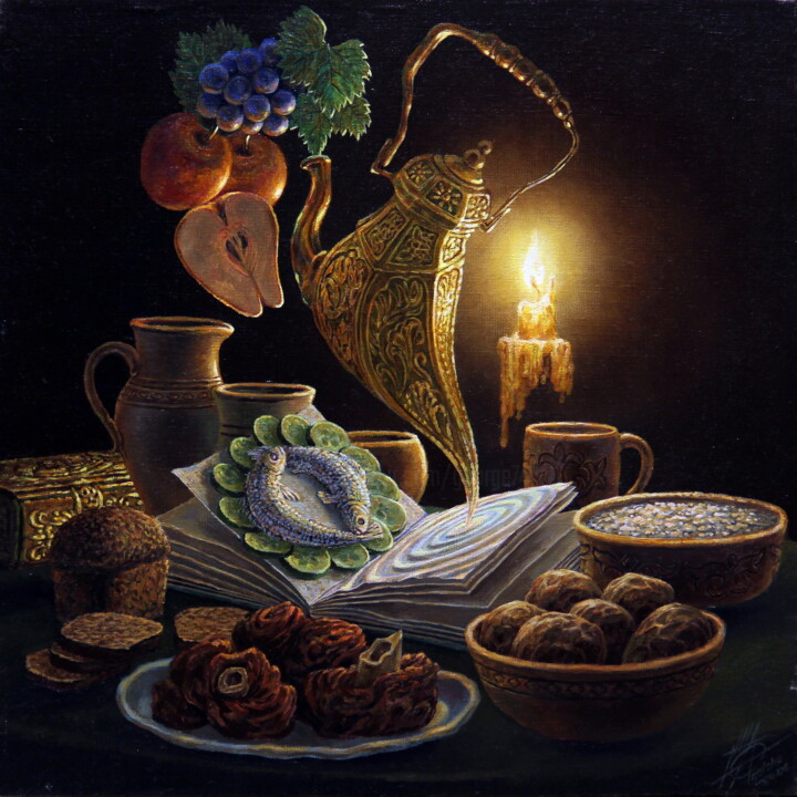 The Silver Book (Khakassian fairy tale) Картина, 17,7x17,7 in