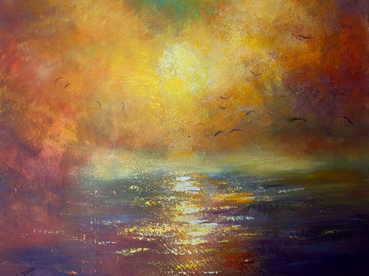 Peinture intitulée "Nuée" par Anne Vignau, Œuvre d'art originale, Acrylique Monté sur Châssis en bois