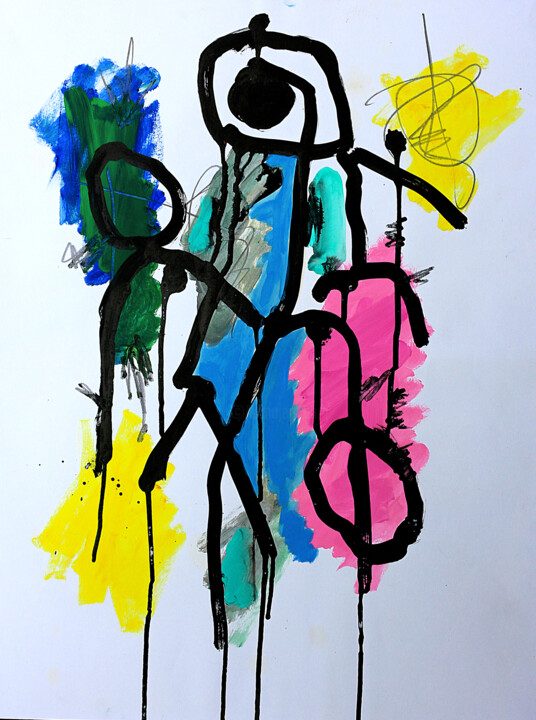 Courtship 绘画, 25.6x19.7 in