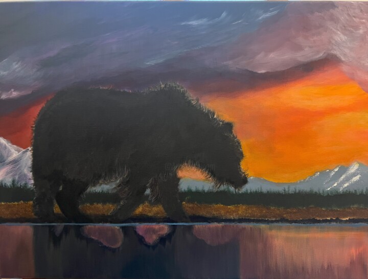Acrylic Painting "Solemn Stride" 绘画, 18x24 in