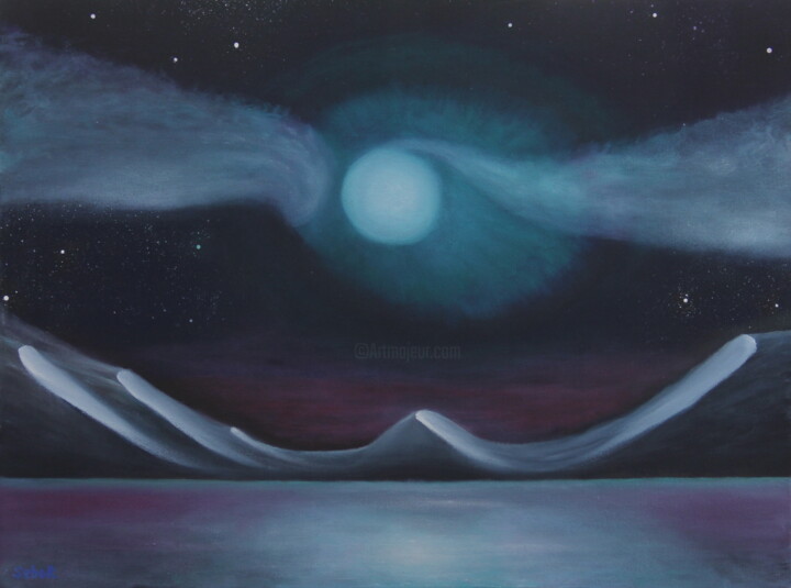 Mystic Moon 绘画, 18.1x24 in