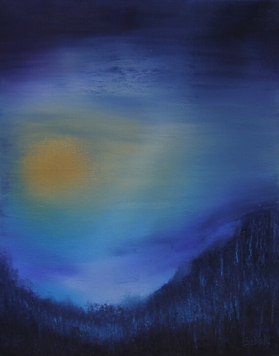 Night Halo 绘画, 20.1x16.1 in