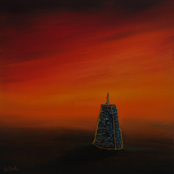 Obelisk 绘画, 14.2x14.2 in