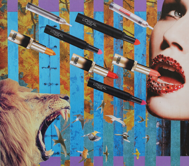 Wild fashion 拼贴, 9.2x10.4 in