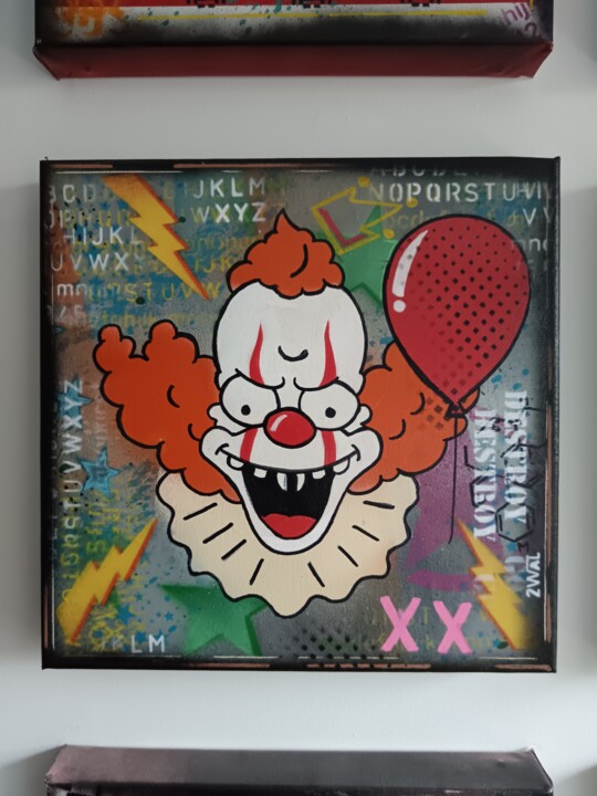 Krusty "Ça" 绘画, 15.8x15.8 in