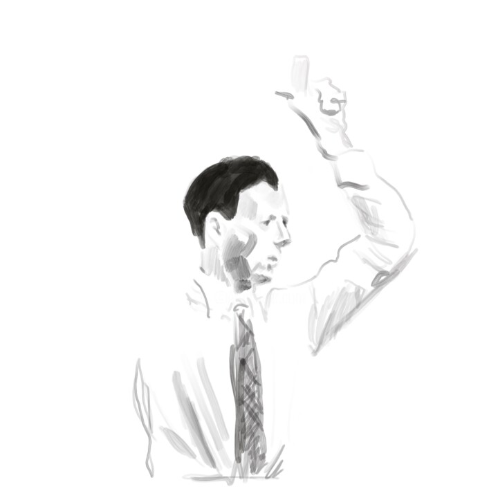 Chef d'orchestre 绘画, 19.7x19.7 in