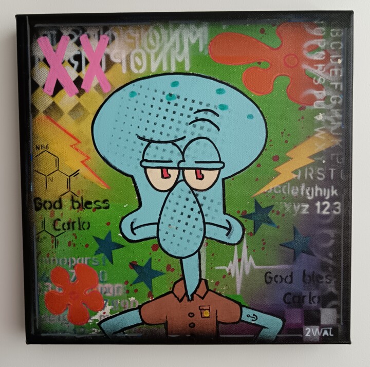 Karlo "god blessé Karlo 绘画, 15.8x15.8 in