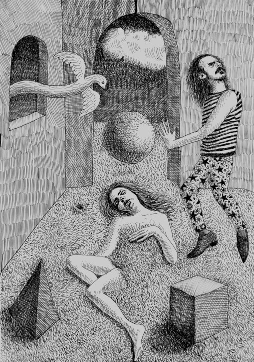 图画,  11.7x8.3 in 