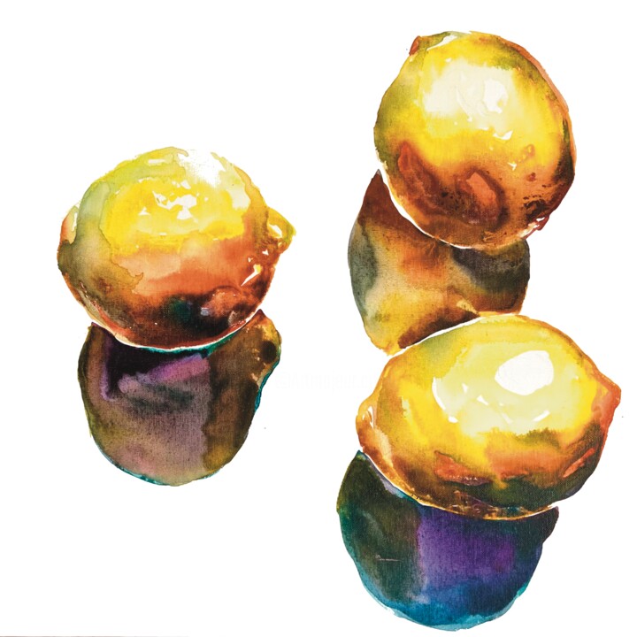 "Lemons" başlıklı Tablo Margarita Pigaeva tarafından, Orijinal sanat, Suluboya