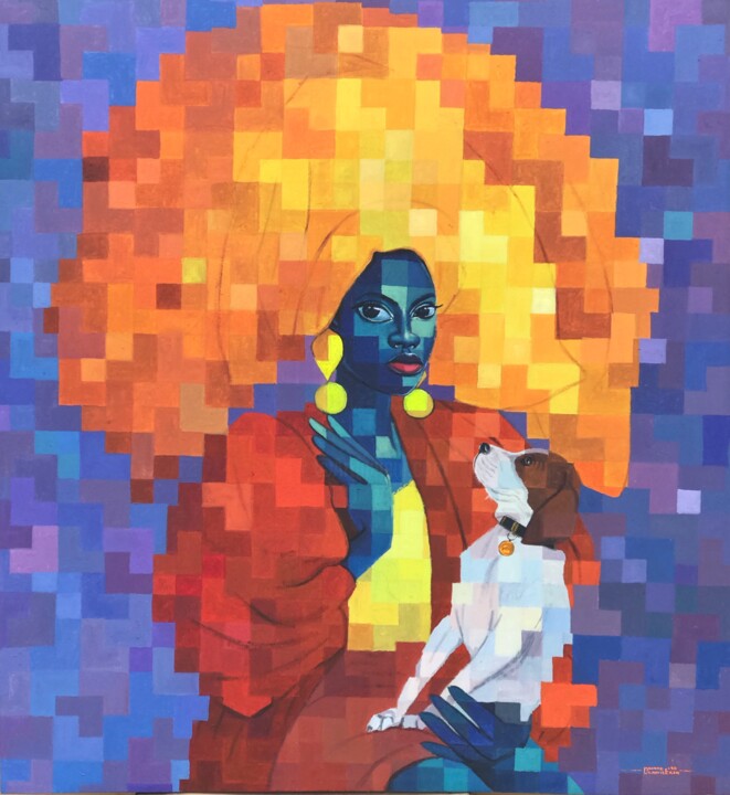 Schilderij,  60x55 in 