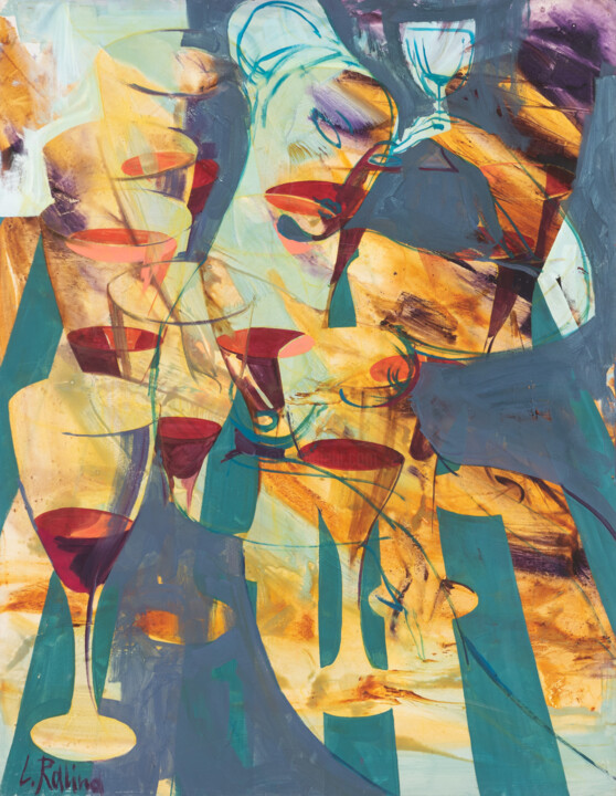 EVENING MOURNS Painting, 35.4x27.6 in