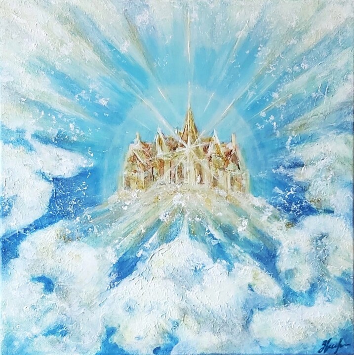 Ville dorée 绘画, 15.4x15.4 in