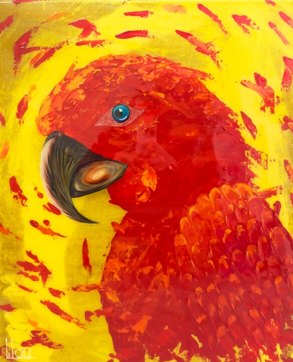 Perroquet tons chauds 绘画, 24x19.7 in
