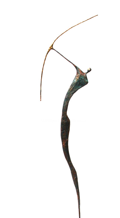 Grande sculpture d'archer- tir à l'arc 雕塑, 62.6x9.8 in