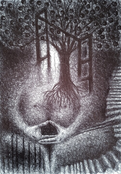 Les Mains Sacrées 2 图画, 16.5x11.4 in
