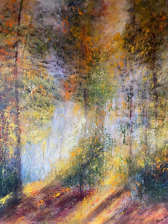 Peinture intitulée "Décor d’automne" par Anne Vignau, Œuvre d'art originale, Acrylique Monté sur Châssis en bois