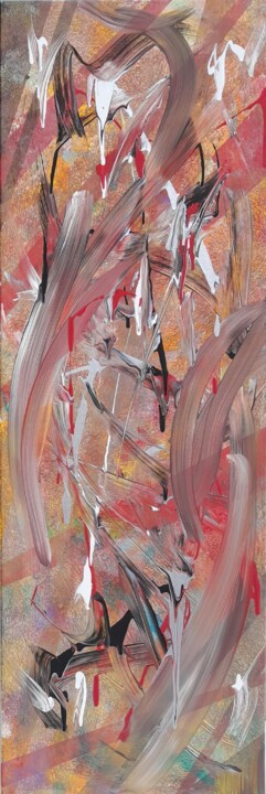 New York sous la pluie / New York in the rain - par N&A - 绘画, 48x16.1 in