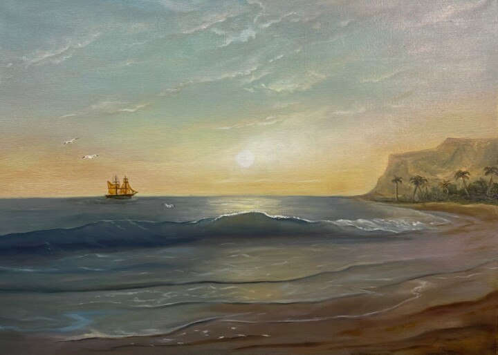sea landscape Pittura, 31,5x27,6 in