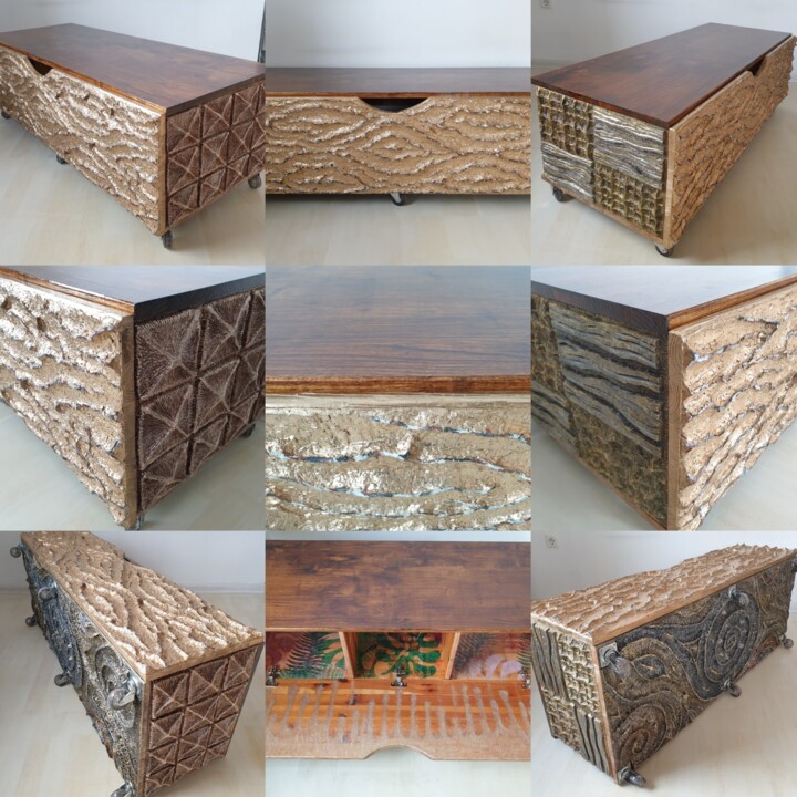 TV Table-*Golden tree*2021. 设计, 15.8x47.2 in