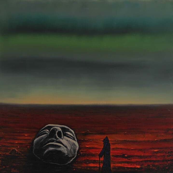 Pilgrim-II 绘画, 24x24 in