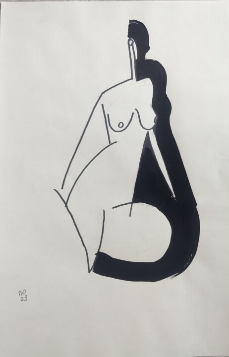 A nude 9 绘画, 11.4x8.3 in