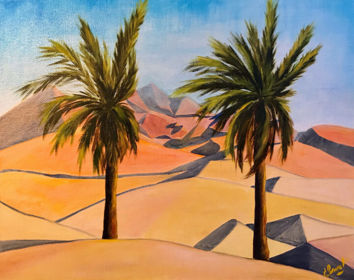 DUNES Painting, 15.8x19.7 in