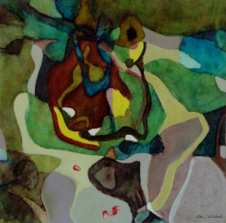 Epiphanie de la grenade Pittura, 12,6x12,6 in