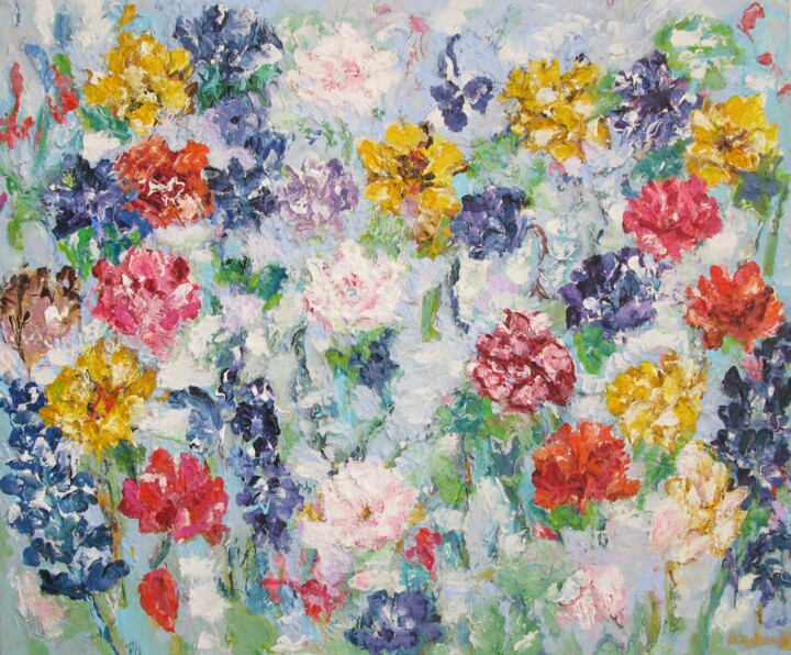 White Serene 绘画, 39.4x47.2 in