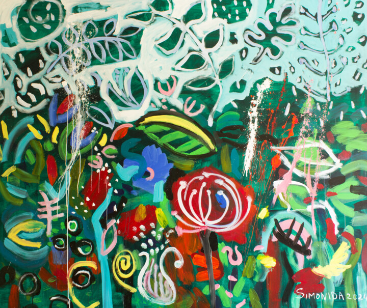 In the Country Garden 绘画, 61x72.8 in