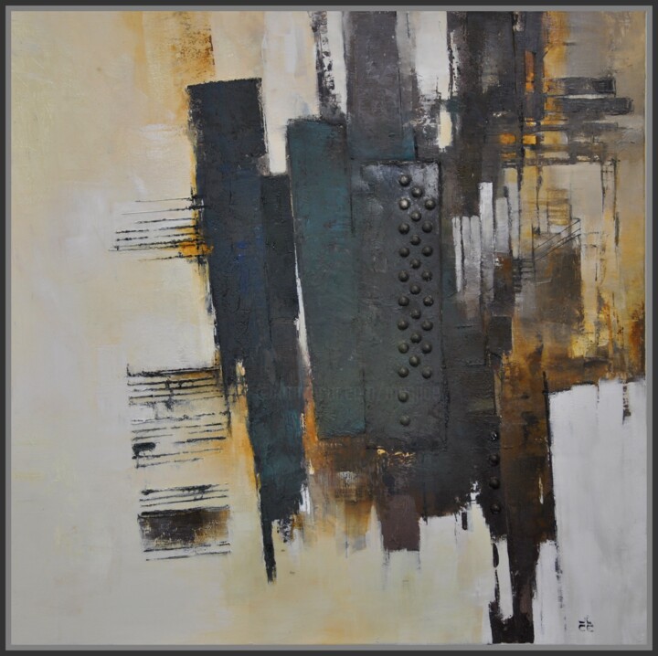 Peinture intitulée "Old steel" par Jicé, Œuvre d'art originale, Huile