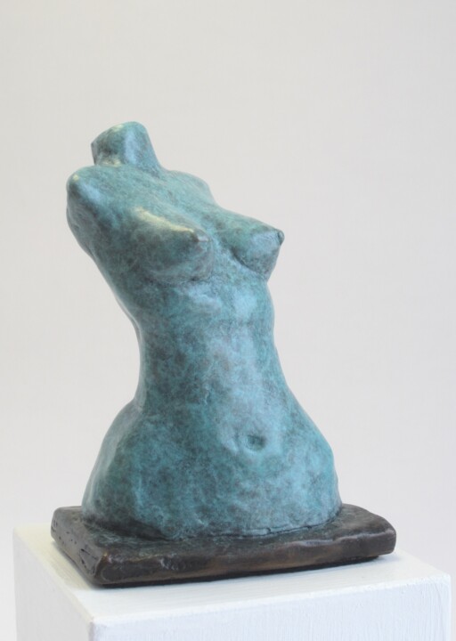 Female Torso in Blue 雕塑, 4.5x3 in