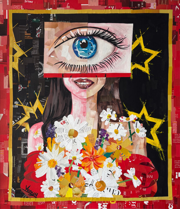 Collages titled "”Три дня. Часть 2 «…" by Iana Venedchuk, Original Artwork, Gouache Mounted on Aluminium