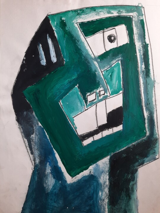 Head of women 绘画, 13.8x10.6 in