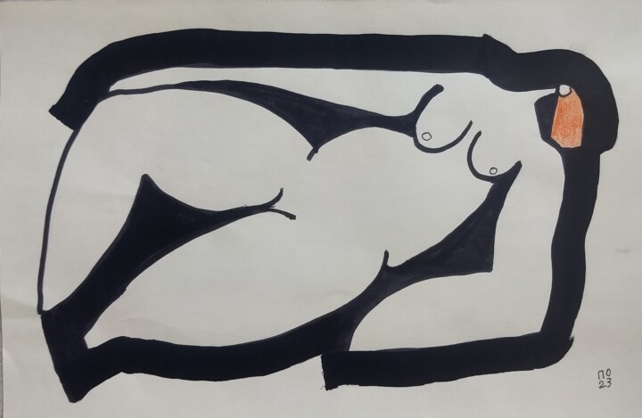 A nude 13 绘画, 8.3x11.4 in
