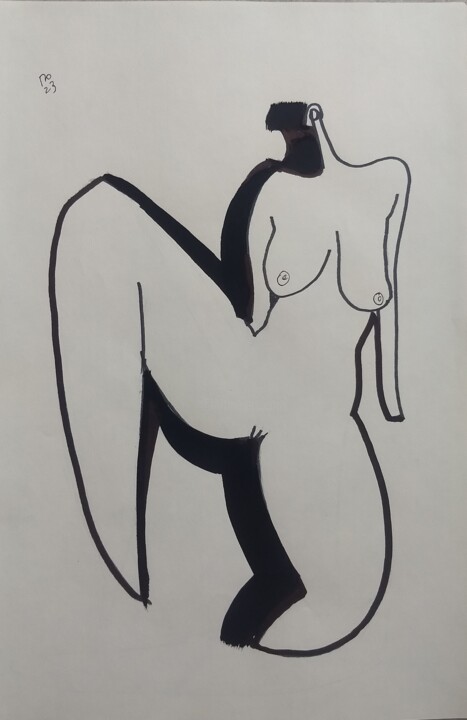 A nude 14 绘画, 11.4x8.3 in