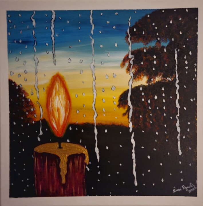 "CANDELA NELLA PIOGG…" başlıklı Tablo Susi Pignata tarafından, Orijinal sanat, Akrilik