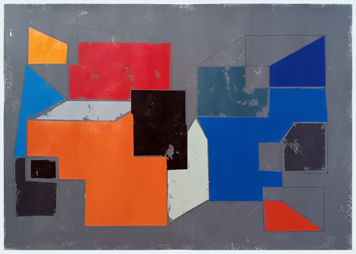 Peinture intitulée "NG 32b" par Luis Medina, Œuvre d'art originale, Acrylique