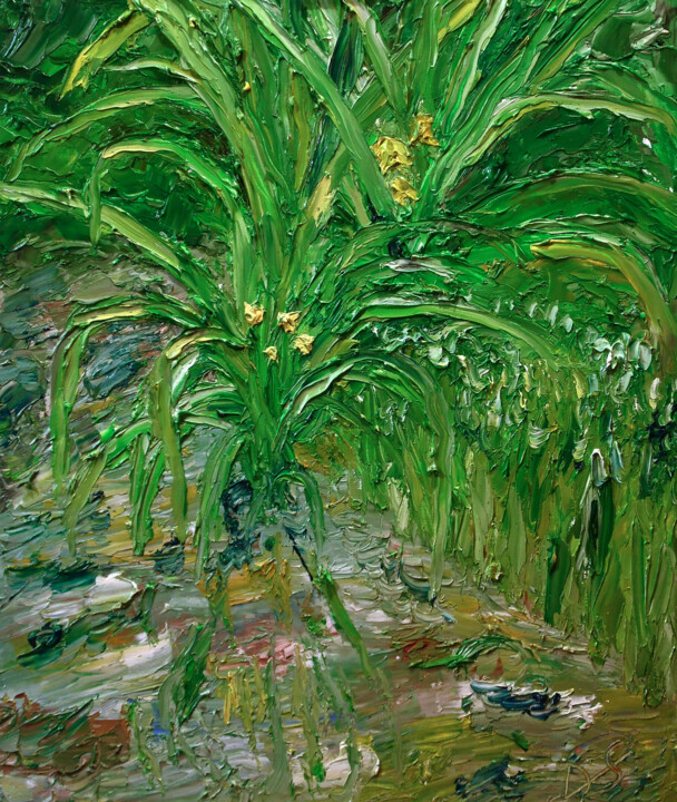 Iris sauvage 绘画, 21.7x18.1 in
